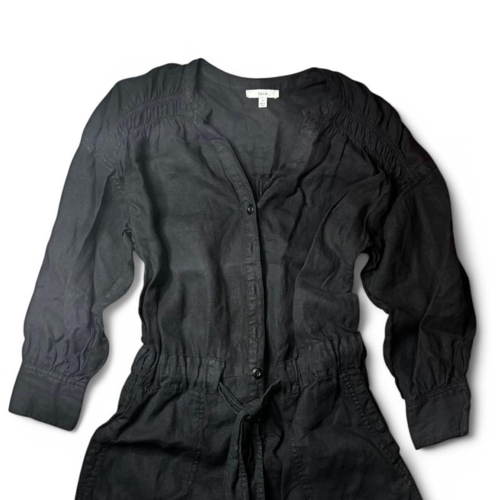 Joie Black Button-Up Jumpsuit